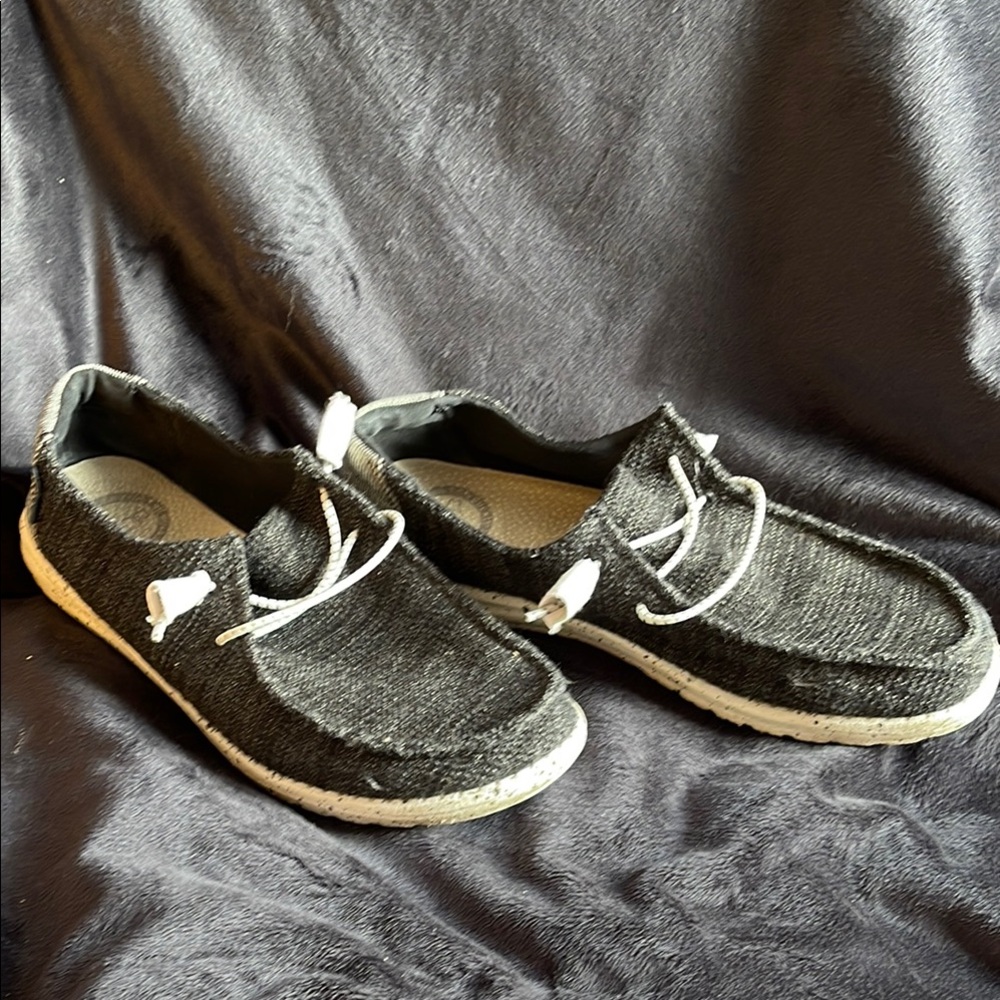 Hey Dude Wendy Shoes Black White